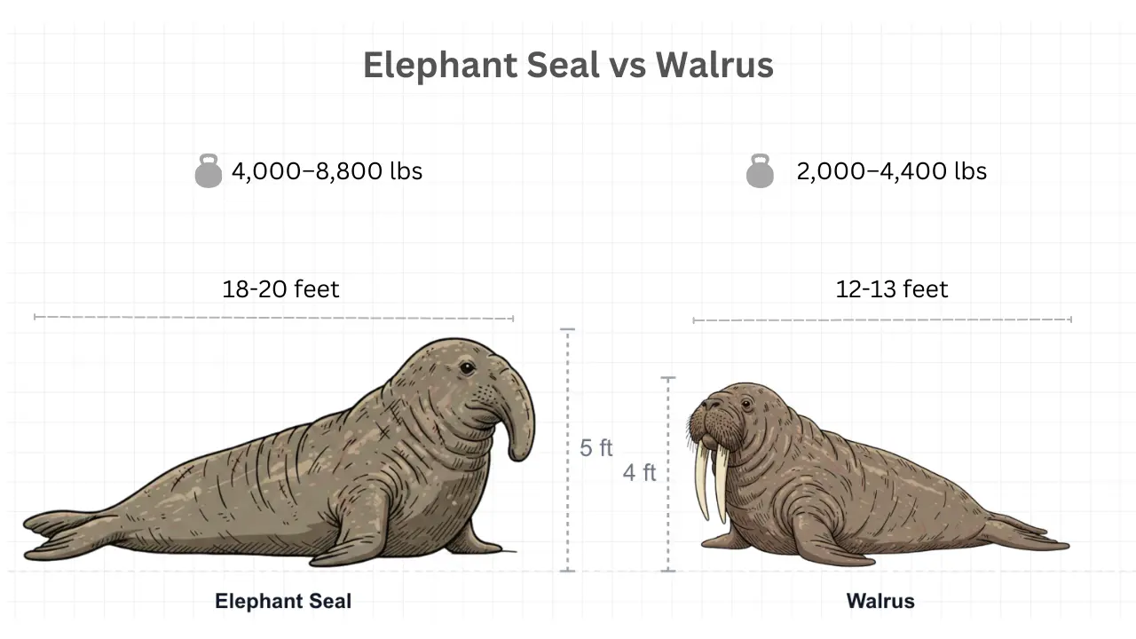 Elephant Seal vs Walrus