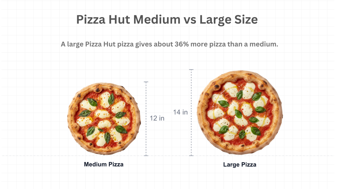Pizza Hut Medium vs Large Size