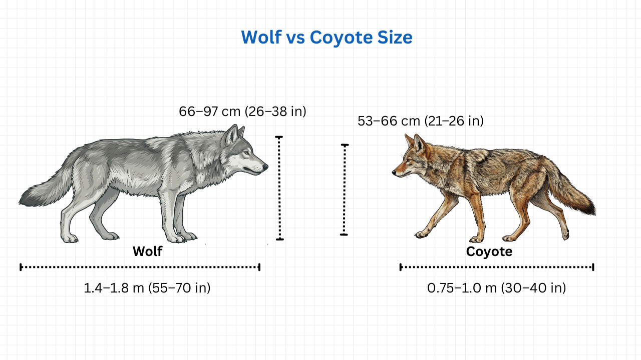 Wolf vs Coyote Size