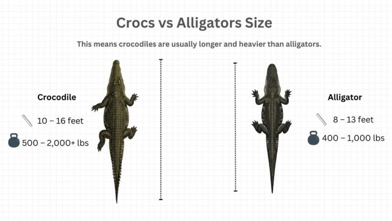 Crocs vs Alligators Size