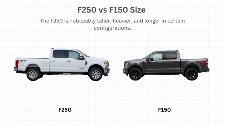 F250 vs F150 Size