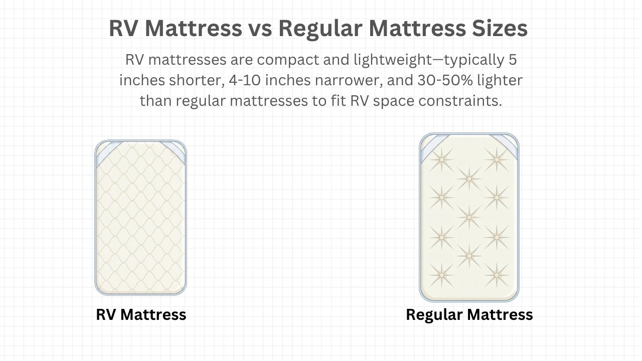 RV Mattress Sizes vs Regular Mattress Sizes